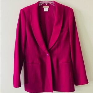 Luca Luca Hot Pink Tailored Single-Breasted Jacket Blazer